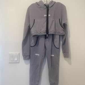 Gray Gymshark Hoodie and Joggers Set